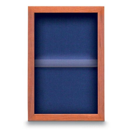 Indoor Enclosed Combo Board,48x36,Black Frame/Blue & Cobalt